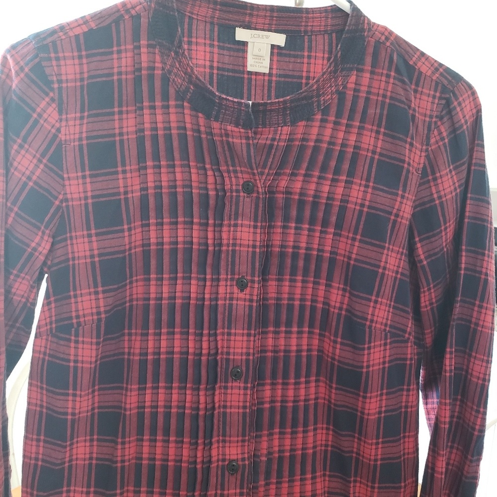 J. Crew Red and Navy Dress Size 0 EUC